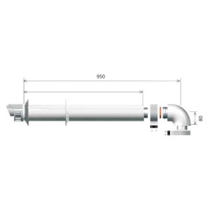 ARISTON - Kit Descarga Coaxial Horizontal L 1.000 3318073